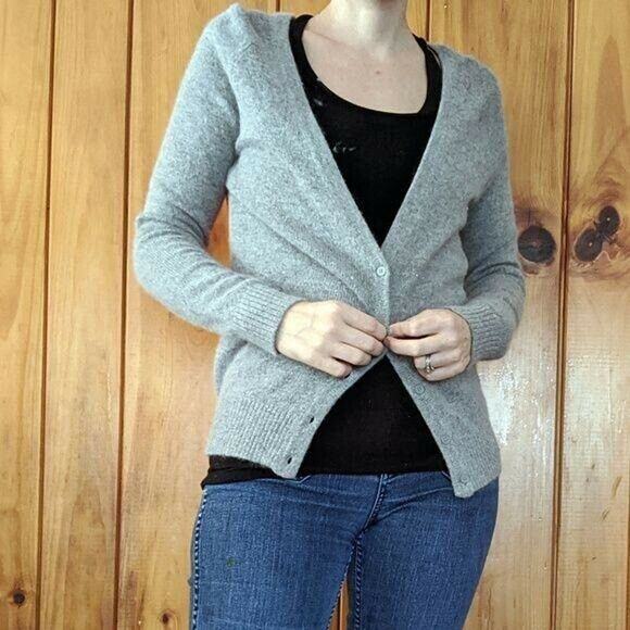 Gap Colorblock V-neck Cardigan XS Light gray - Picture 1 of 8